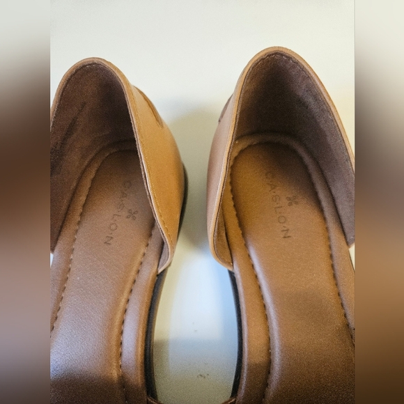 Caslon-Flat Women'z 8 Tan Woven d'Orsay Leather - Picture 5 of 7